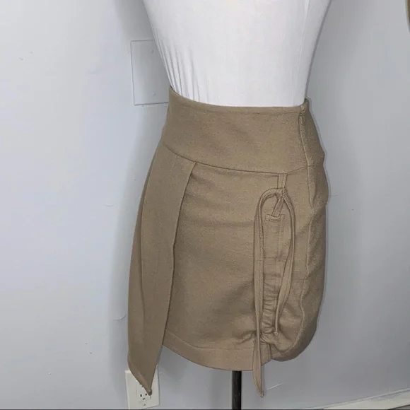 Karl Lagerfeld Wool Mini Ruched Skirt Women’s 4 Fall Christmas Holiday Gift - Picture 7 of 11